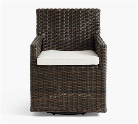 Torrey Wicker Swivel Outdoor Dining Chair